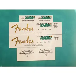 WATERSLIDE TRANSFER DECALS STICKER FOR FENDER STRATOCASTER GUITAR HEADSTOCK