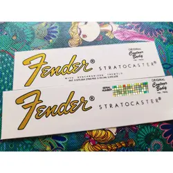 2PCS WATERSLIDE TRANSFER HEADSTOCK DECAL STICKER FOR FENDER STRATOCASTER GUITAR