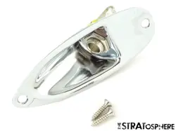 FENDER PLAYER PLUS SERIES STRATOCASTER STRAT OUTPUT JACK & PLATE, CHROME!