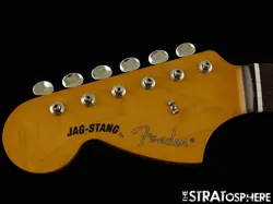 LEFTY FENDER KURT COBAIN JAG-STANG NECK & TUNERS GUITAR PART ROSEWOOD