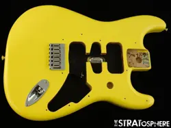 FENDER LTD. TOM DELONGE STRATOCASTER STRAT BODY   HARDWARE, GRAFFITI YELLOW