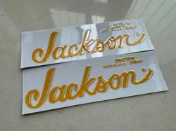 2PCS FENDER JACKSON GUITAR HEADSTOCK VINYL UV TRANSFER WATERPROOF DECALS STICKER