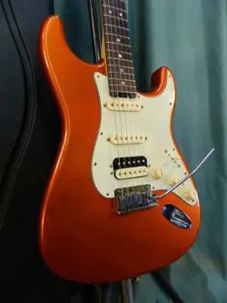 2016 FENDER AMERICAN ELITE STRATOCASTER HSS SHAWBUCKER, AUTUMN BLAZE METALLIC!