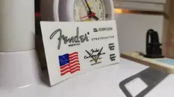2PCS FENDER STRAT50 CUSTOM SHOP GUITAR VINYL UV TRANSFER HEADSTOCK DECAL STICKER
