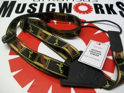 FENDER UKULELE STRAP - BLACK/YELLOW/BROWN