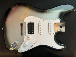 ALDER LOADED SILVER BURST ELECTRIC GUITAR BODY FITS FENDER CUSTOM SHOP STRAT