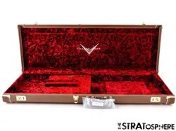 FENDER CUSTOM SHOP STRATOCASTER TELE G&G BROWN HARDSHELL CASE, FROM 1959 STRAT.