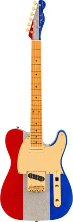 FENDER LIMITED EDITION BUCK OWENS TELECASTER, MAPLE FINGERBOARD, RED, SILVER AND