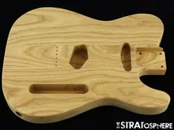 NEW REPLACEMENT BODY FOR FENDER TELECASTER TELE, ROASTED ASH, NATURAL UNFINISHED