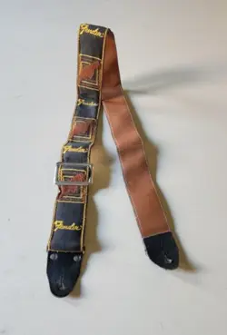 VINTAGE ORIGINAL 1970S FENDER MONOGRAM GUITAR STRAP