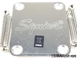 FENDER SQUIER CLASSIC VIBE 60S JAZZMASTER NECK PLATE   BOLTS NICKEL.