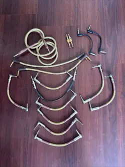 FENDER CUSTOM SHOP GUITAR PATCH CABLES EFFECTS PEDAL CORDS LOT OF 16PC