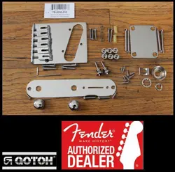 FENDER/GOTOH TELECASTER CHROME BODY HARDWARE SET MODERN GTC202 6-SADDLE BRIDGE