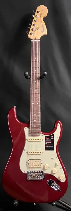 FENDER AMERICAN PERFORMER STRATOCASTER HSS ELECTRIC GUITAR AUBERGINE W/ GIG BAG