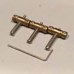 3 TELE AGED RELIC BRASS SADDLES NOTCHED FOR VINTAGE FENDER GUITAR LUTHIER PARTS