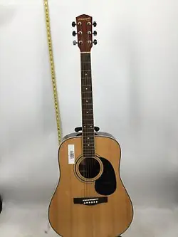 STARCASTER BY FENDER 0910104125 BROWN BEIGE DREADNOUGHT ACOUSTIC GUITAR W/ CASE