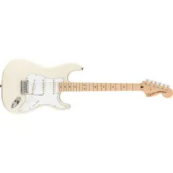 FENDER SQUIER AFFINITY STRATOCASTER GUITAR, MAPLE FINGERBOARD, OLYMPIC WHITE