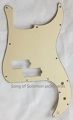FOR US FENDER STANDARD PRECISION BASS GUITAR PICKGUARD, 3PLY VINTAGE YELLOW
