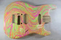 MULTICOLOR POPLAR HXS STRAT STRATOCASTER BODY FITS FENDER NECK J1142