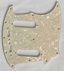 GUITAR PICKGUARD FOR FENDER US MUSTANG CLASSIC SERIES STYLE IVORY WHITE PEARL
