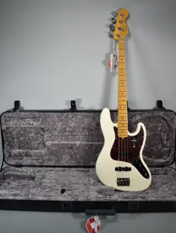 2022 FENDER AMERICAN PRO II JAZZ BASS OLYMPIC WHITE FINISH W/OHSC