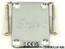 FENDER SQUIER AFFINITY ACTIVE JAZZ BASS NECK PLATE GUITAR CHROME
