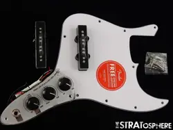 FENDER SQUIER AFFINITY ACTIVE JAZZ BASS LOADED PICKGUARD J BASS GUITAR WHITE