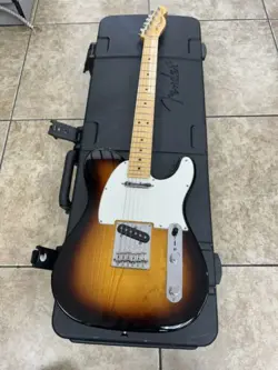 2012 FENDER AMERICAN TELECASTER - 3 TONE SUNBURST W/HARD CASE EXCELLENT
