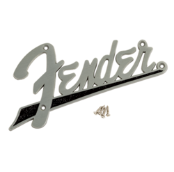 NEW FENDER LOGO METAL AMPLIFIER PLATE - BASSMAN - 0994095000 -