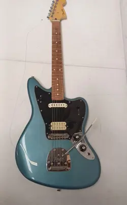 FENDER PLAYER JAGUAR ELECTRIC GUITAR, TIDEPOOL, PAU FERRO