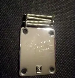 FENDER SQUIER STRATOCASTER TELECASTER NECK PLATE & SCREWS