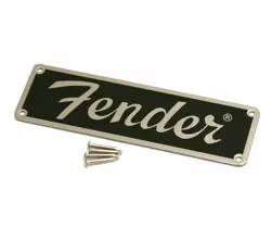 NEW FENDER LOGO METAL PLATE - 0994096000 TWEED AMPLIFIER LOGO -