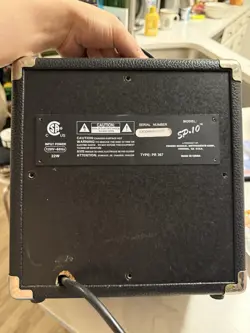 FENDER SP-10 GUITAR AMPLIFIER 22WATT PR367 120V -60HZ PORTABLE (TESTED)