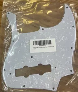 WHITE PEARL PICKGUARD FITS FENDER JAZZ BASS GUITAR 5 STRING JB STYLE GUITAR