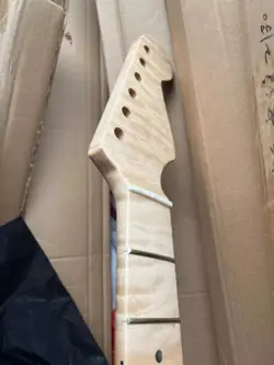 TIGER ROASTED FLAME MAPLE ELECTRIC GUITAR NECK 21 FRET FOR FENDER ST REPLACEMENT