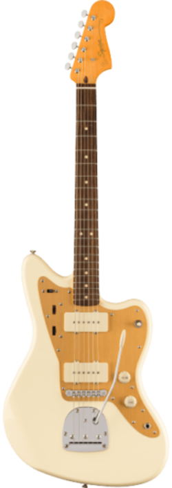 FENDER SQUIER J MASCIS JAZZMASTER ELECTRIC GUITAR WITH TREMOLO - VINTAGE WHITE