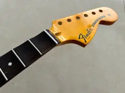 YELLOW FULL SCALLOPED STRAT GUITAR NECK 22FRET ROSEWOOD FRETBOARD FOR DIY FENDER