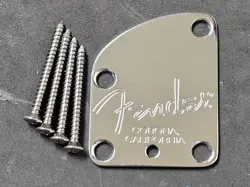 2007 FENDER AMERICAN DELUXE CONTOURED HEEL NECK PLATE - STRAT / TELE USA GUITAR