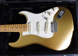 2014 FENDER 60TH ANNIVERSARY AMERICAN STANDARD STRATOCASTER AZTEC GOLD  !