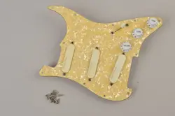 1997 FENDER STRATOCASTER PLUS PEARLOID LOADED PICKGUARD GOLD LACE SENSOR STRAT