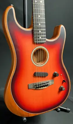 FENDER AMERICAN ACOUSTASONIC STRATOCASTER ACOUSTIC-ELECTRIC GUITAR 3-TONE SUNBUR