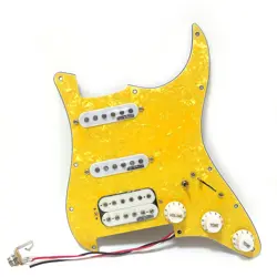 PREWIRED LOADED STRAT PICKGUARD SET,SSH ALNICO 5 HUMBUCKER PICKUPS FOR FENDER ST
