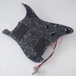 PREWIRED LOADED STRAT PICKGUARD SET HH HUMBUCKER ACTIVE PICKUPS FOR FENDER STRAT
