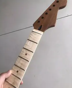 22 FRET MAHOGANY ST ELECTRIC GUITAR NECK FLAME MAPLE FINGERBOARD FOR FENDER PART