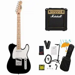 SQUIER BY FENDER SONIC TELECASTER MAPLE FB WH PG BLACK MARSHALL MG10 AMPLIFIER I