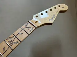 22 FRET STRAT ELECTRIC GUITAR NECK MAPLE FRETBOARD INLAY FOR DIY FENDER REPLACE