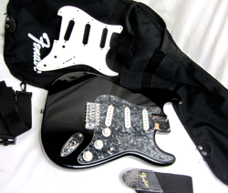 2003 FENDER SQUIER LOADED GUITAR ELECTRIC BODY BUNDLE ⚫ PARTS/REPAIR STRAT STYLE