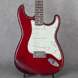 FENDER CUSTOM SHOP 1960 STRATOCASTER RELIC CANDY APPLE RED MATCHING HEAD USED