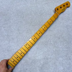 BASS GUITAR NECK SQUIER TELECASTER 20 FRETS ONE PIECE MAPLE WOOD USED