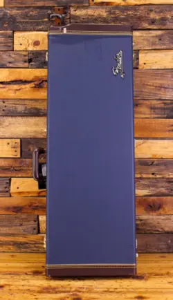 FENDER CLASSIC SERIES WOOD STRAT/TELE CASE NAVY BLUE ORANGE DAMAGED